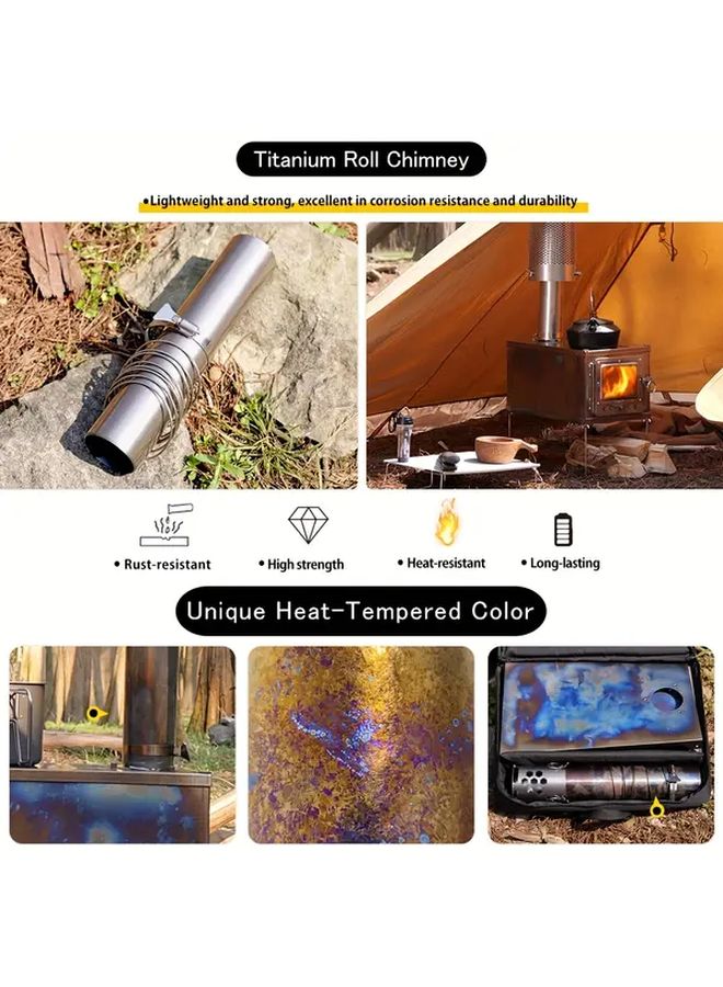 Titanium Roll Chimney For Wood Stove Lightweight Compact 118.11 Inch - Image 4